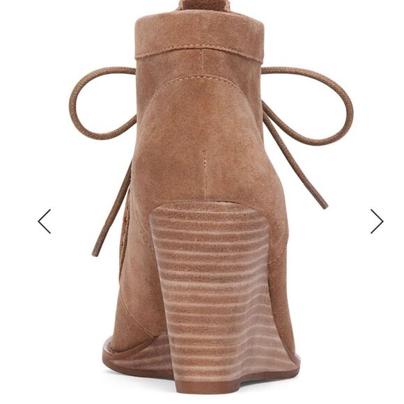 Lucky Brand Ysabel Black Suede Wedge Chukka Bootie - Picture 3 of 13